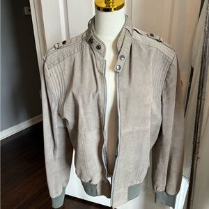 Men's Taupe Bomber Jacket